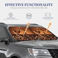 thumbnail image 4 of Naloa Coffee Beans Print 2-Piece Windshield Sunshade,Foldable Car Front Window Sun Shades,for Most Sedans SUV Truck-Medium, 4 of 6