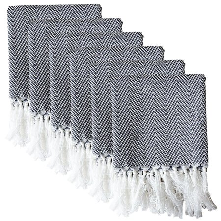

Placemat Home Tassel Woven Fabric Napkin Placemat Wave Pattern Yarn-Dyed Tea Towel Farmhouse Decor Towels Decorative Set 40*60Cm