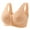 Beige, variant on Womens Bra Front Open Button Comfortable Soft Polyester No Underwire Push Up Lace Bralette For Sleep Medium Large XLarge XXL Black Red White