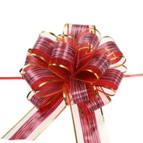 Large Pull Bow Gift Wrapping Bows Ribbon Organza for Wedding Baskets Presents Christmas Party Burgundy