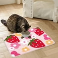 thumbnail image 5 of AuroraX Cute Bath Rug Non-Slip Backing Pink Soft Bathroom Rug 15x23 Inch Art Deco Tufted Strawberry, 5 of 6