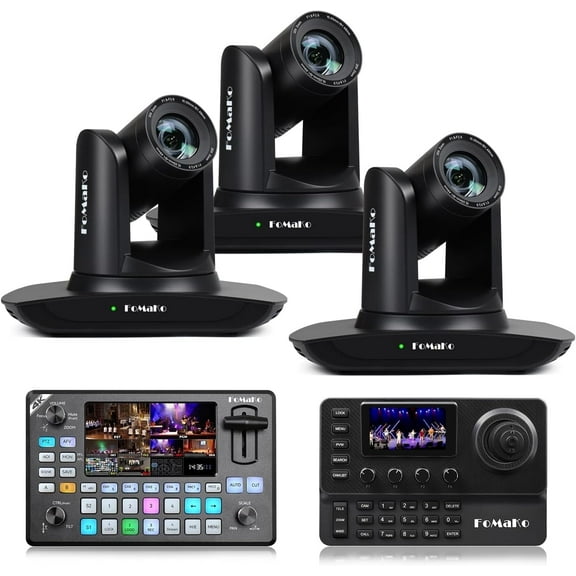 FoMaKo AI Auto Tracking HDMI PTZ Camera, 20x Optical Zoom,Supports Church, ER Documentary and Product Launch Events Live Broadcasting.(FMK12UH Pro-BX3 KC602 KC606)