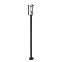 1 Light Outdoor Post Mount Lantern In Industrial Style 9 Inches Wide By 95.5 Inches High-Black Finish Z-Lite 584Phmr-567P-Bk