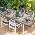 thumbnail image 2 of Western Stars Farmhouse Table Cloths for 8 Foot Rectangle Tables, Vintage Wheat Rings Wooden Stripes Patio Waterproof Elastic Fitted Tablecloths, Washable Rectangular Table Cover for Camping, 2 of 8
