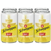 Diet Schweppes Tonic Water, 7.5 fl oz mini cans, 6 pack