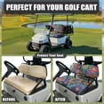 thumbnail image 4 of Yuyamidu Colorful Dahlia Back Rest Seat Cushion Boho Golf Cart Backrest Bottom Seat Cover 2 PCS Golf Cart Seat Covers for Most Golf Carts Club Car and More, 4 of 7