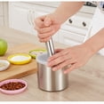 thumbnail image 7 of 18/8 Stainless Steel Mortar and Pestle with Lid, Pill Crusher,Spice Grinder, Herb Bowl, Ergonomic Design, with Anti Slip Base and Comfy Grip, 7 of 7