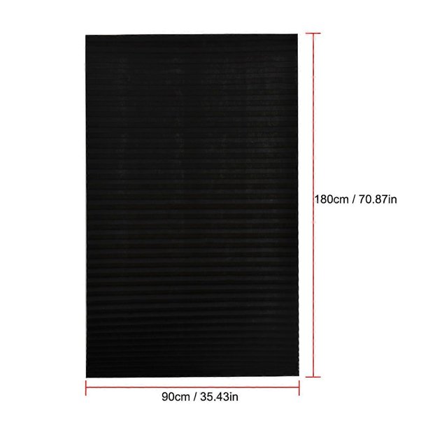 Blackout Pleated Window Shades Window Blind Blackout Light Block Cordless Black 35