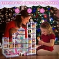 thumbnail image 6 of Huge Wave 35 inch 493PCS DollHouse Set Girl Toys, with Colorful Lights, 25 Rooms Princess Doll House Furniture and Accessories, Christmas Birthday Gift for Girls Ages 3-8, 6 of 8