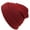 Burgundy, variant on Unisex Plain 12 Inch Long Cuff Beanie, Gold