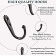 thumbnail image 2 of Coat Hooks-38 Pack Farmhouse Hooks Black Decorative Rustic Coat Hooks Rack,wall Mounted Single, 2 of 4