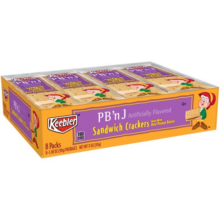 UPC 030100506713 product image for Keebler PB 'N J Sandwich Crackers, 1.38 Oz., 8 Count | upcitemdb.com