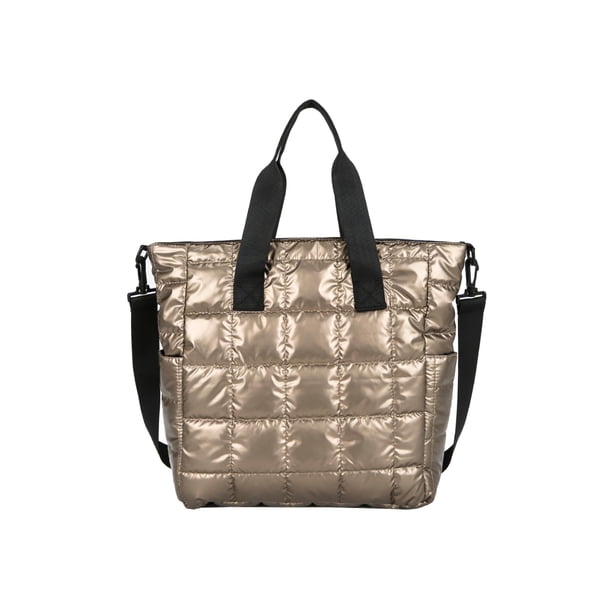 Bolso Bandolera para Mujer Bolso Bandolera Elegante Acolchado Color Sólido (dorado)