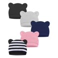 thumbnail image 2 of BadPiggies 5 Pieces Newborn Baby Hat Bear Ears Infant Beanie Caps Baby Boy Girl Toddler Hats for 0-6 Months, 2 of 9