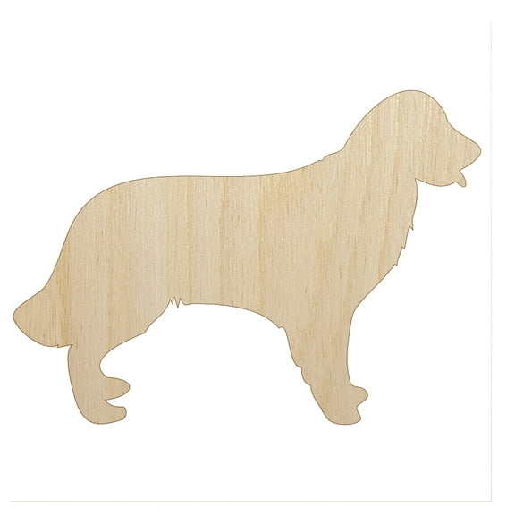 Golden Retriever Dog Solid Wood Shape Unfinished Piece Cutout Craft DIY Projects - 4.70 Inch Size - 1/8 Inch Thick