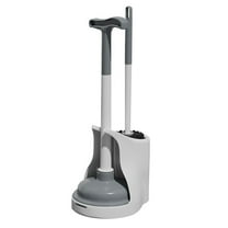 FeiFu Toilet Brush and Plunger Set 2 in 1 Base Design Household Bathroom Cleaning Tools Durable Brush for Deep Toilet Cleaning