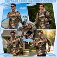 thumbnail image 5 of SEANATIVE Long Sleeve Sun Protection Fishing Hoodie for Men, Fishing Hiking Running Shirts Athletic Outfits Lightweight Breathable Rash Guard for Summer Beach, S, Deer Camo Hunting Forest, 5 of 7