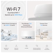 TP-Link – Deco 7 BE4800 Dual-Band Wi-Fi 7 Home Mesh System, 3-Pack (Deco WB14400) – Covers up to 6,600 Sq. Ft.