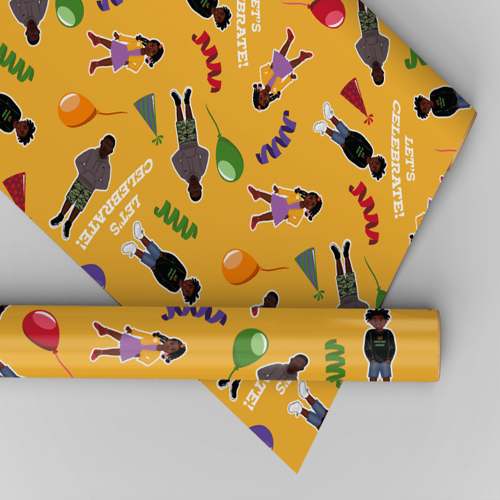 Let’s Celebrate African American Gift Wrap Wrapping Paper - Walmart.com