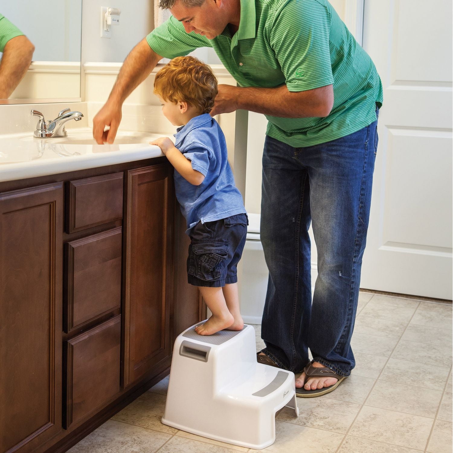 Dreambaby® 2-Up Step Stool - Grey/White