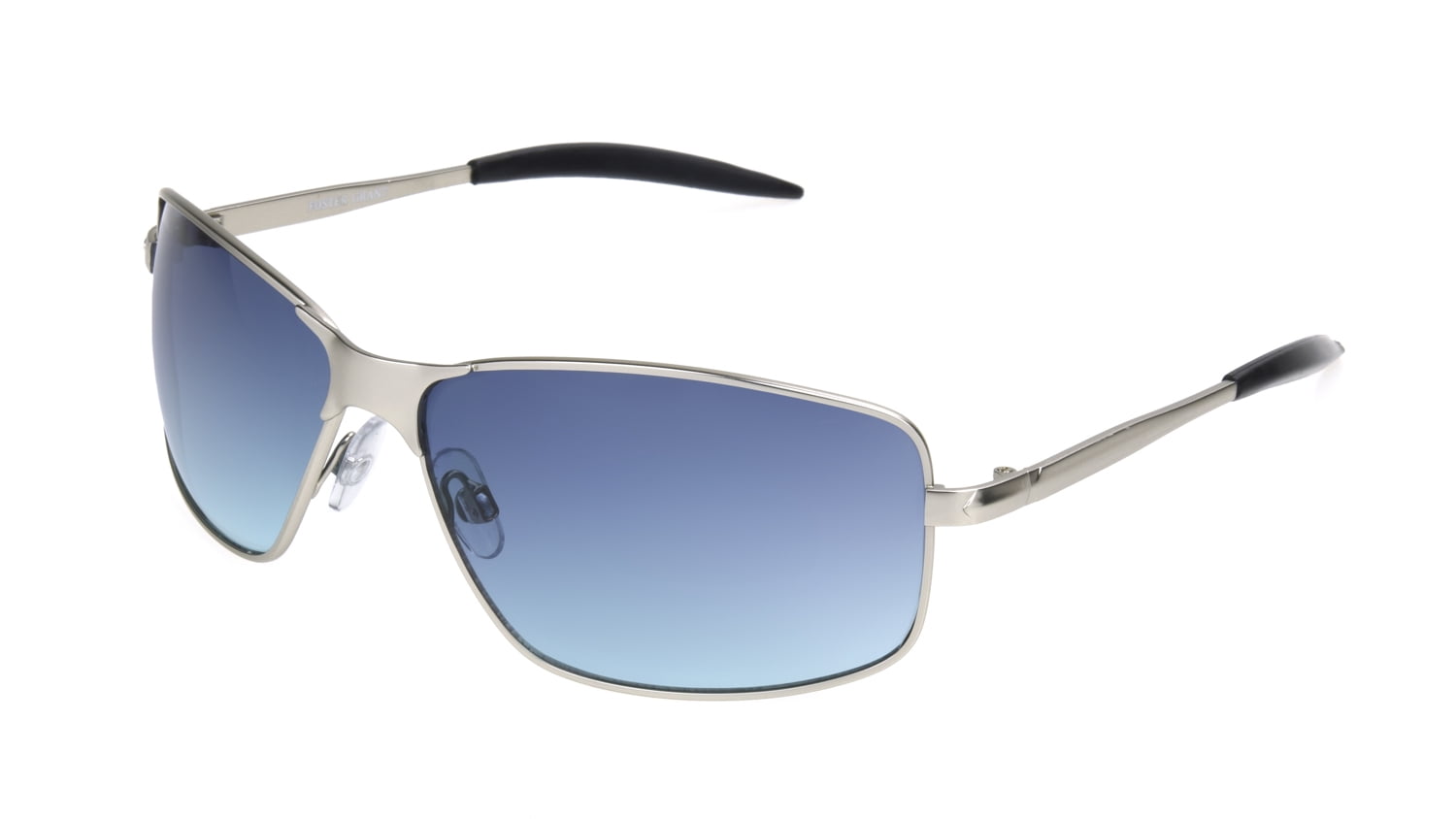Foster Grant Men's Silver Rectangle Sunglasses XX12