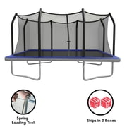 Sportspower BouncePro 9x15ft Rectangular Trampoline Meets ASTM Safety Standards, Heavy-Duty Rust-Resistant Steel Frame, UV-Resistant Jump Mat & Safety Net