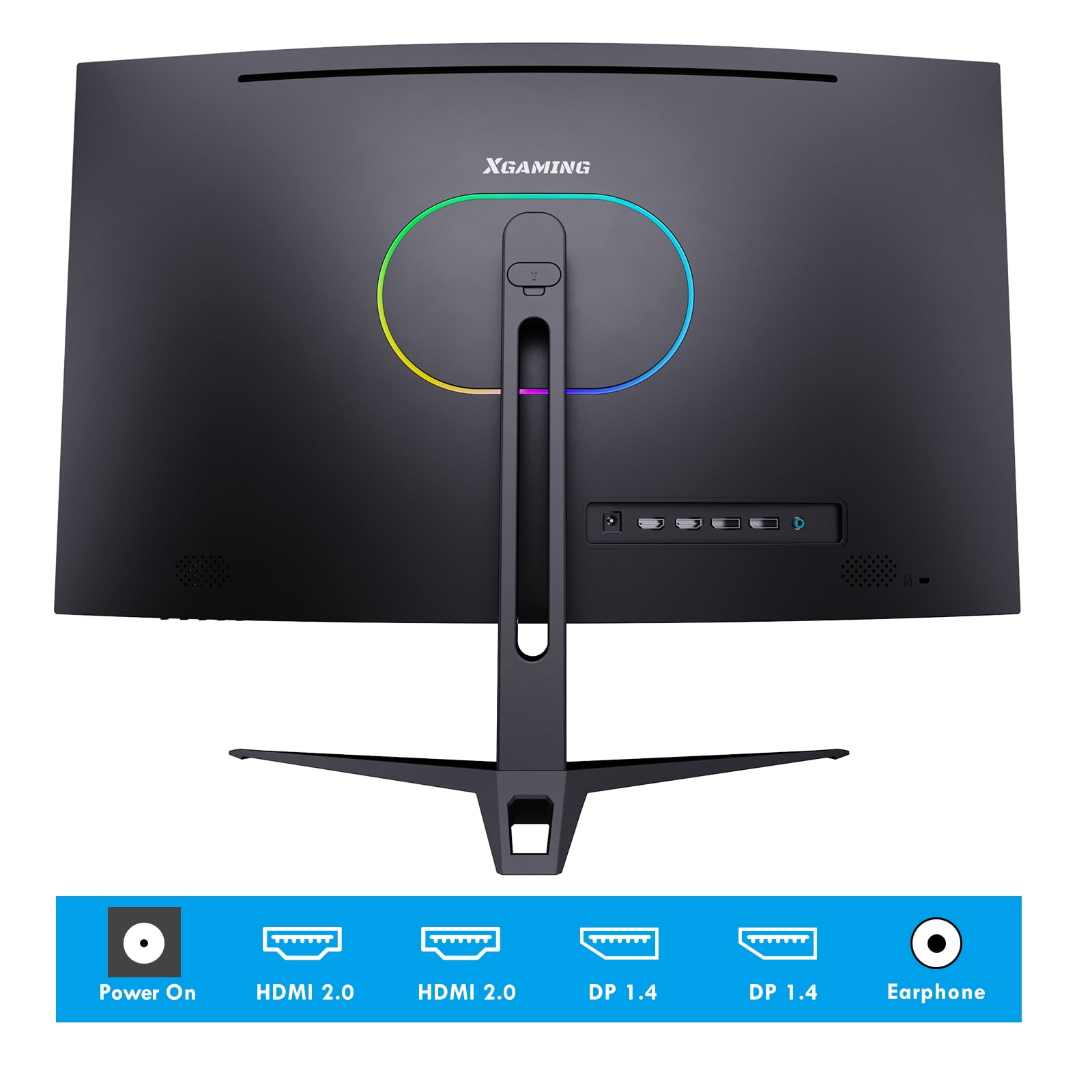Memzuoix 27inch 165Hz Curved Gaming Monitor, 1440p 144Hz Gaming Monitor, QHD 2K(2560x1440) PC Monitor, LCD Computer Monitor for Laptop with 2 Speaker&Backlight, 1ms FreeSync, Metal Base, DP&HDMI
