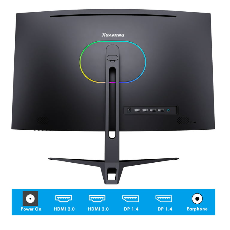 memzuoix Monitor curvo para juegos de 27 pulgadas, QHD 2560 x 1440 monitor  de computadora 144 Hz165 Hz, pantalla HDR ancha 169, FreeSync, respuesta –  Yaxa Colombia