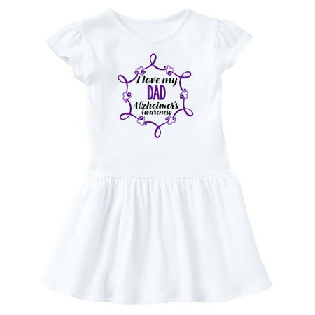 

Inktastic I Love My Dad Alzheimer s Awareness with Purple Hearts Gift Baby Girl Dress