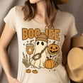 thumbnail image 4 of Boo-Jee Ghost Pumpkin Coffee Halloween Graphic T-Shirt, Ash, Size 2XL, 4 of 6