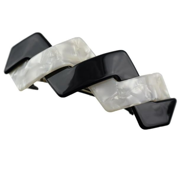 Accesorio para el cabellero de horquilla para el cabello con broche de cabellero francés de patchwork y negro para mujer
