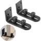 thumbnail image 1 of 2 Pack Sliding Barn Door Floor Guides, Flush Sliding Door Bottom Guide, Adjustable Wall Mount Stay Roller Hardware Kit, 1 of 5