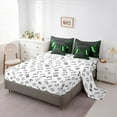thumbnail image 5 of Castle Fairy Video Game Bedding Comforter Set 7pcs for Kids Teens Adults,Game Controller Teens Game Queen Bedding Sets Super Cozy,Geometric Hexagon Honeycomb Queen Sheet Sets,Super Cozy Room Decor, 5 of 8