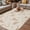 Off-White, variant on Brown Cow Skull Outdoor Rug for Patio/Deck/Porch, Non-Slip Large Area Rug 5 x 7 Ft, Southwestern Vintage Cowboy Boots Burlap Indoor Outdoor Rugs Washable Area Rugs, Camping Rug Carpet Runner