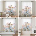 thumbnail image 6 of Easter Bunny Sheer Curtains 63 Inches Long, Eggs Spring Daisy Retro Rabbits Country Plants Light Filering Curtains, Breathable Simi Curtain Privacy Drapes for Living Room Bedroom Window Treatment, 6 of 9
