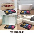 thumbnail image 5 of 1pc Three Colored Skulls Absorbent Non-Slip Bathroom Thickened Flannel Rug Decor,Soft,Quick Drying,Suitable For Indoor/outdoor Use,Bathrooms,Bedrooms,Kitchens,Terrace,Laundry Rooms,16"x24", 5 of 9