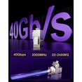 thumbnail image 3 of VCE conector keystone RJ45 blindado Cat8 40 Gbps, paquete de 5, 3 of 9