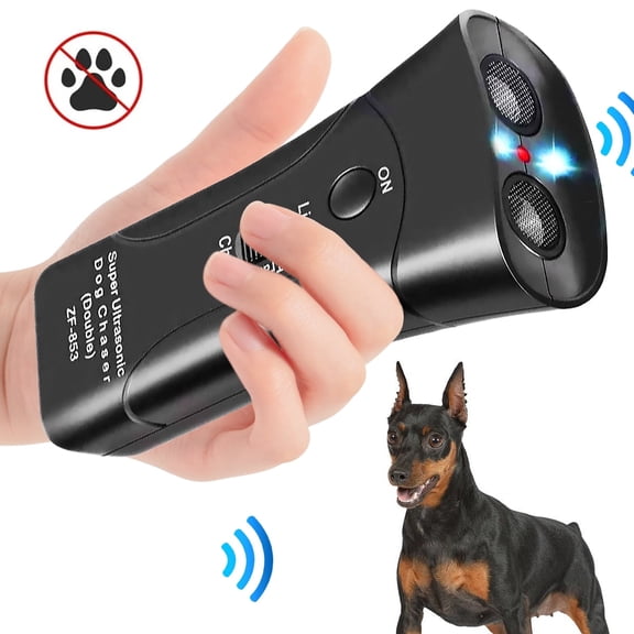 GLUAAE Anti Barking Device - Ultrasonic Dog Repeller & 3-in-1 Pet LED Trainer Device-9v battery (not included)