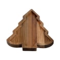 thumbnail image 1 of DOLITY Christmas Wooden Serving Tray Dessert Plates for Centerpiece Kitchen Parties Christmas Tree, 1 of 9