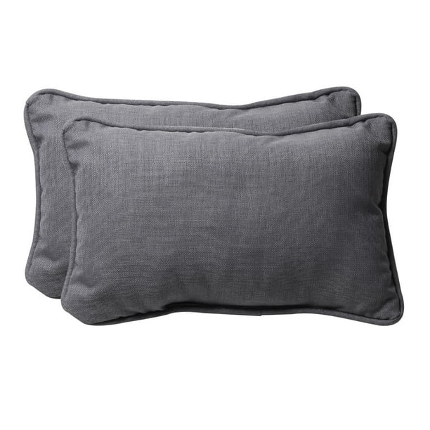 Pack of 2 EcoFriendly Decorative Rectangular Gray Outdoor Throw