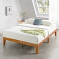 thumbnail image 2 of Crown Comfort 12" Classic Solid Wood Platform Bed Frame Natural Pine Queen Wood Finish, 2 of 5