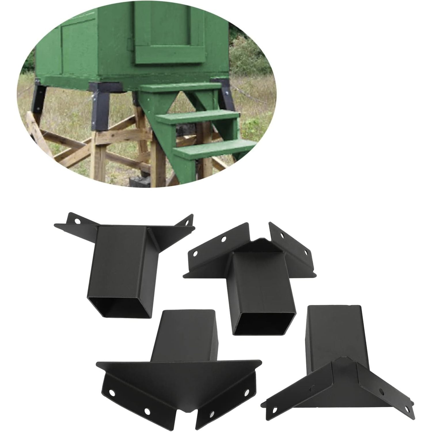 TYAPCS Outdoor 4 x 4 Compound Angle Brackets for Deer Stand Hunting