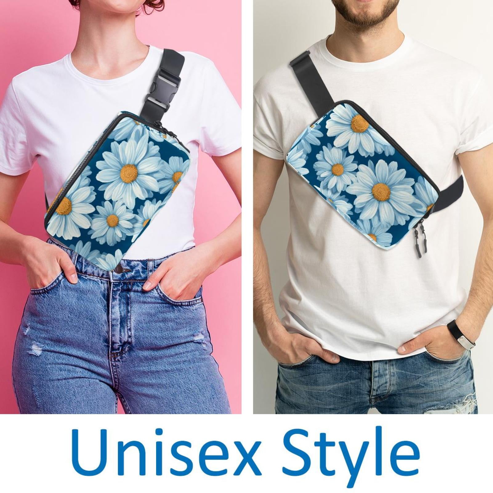 Daisies Lightweight Adjustable Waist Pack with Extension Strap - Unisex Fanny Pack, Belt Bag, Cross Body Bag