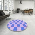 thumbnail image 3 of Ahgly Company Indoor Square Patterned Light Slate Blue Area Rugs, 7' Square, 3 of 6