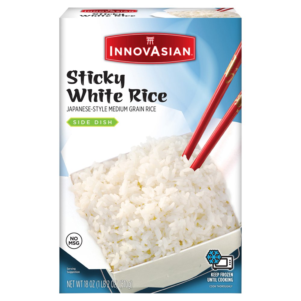 InnovAsian Sticky White Rice Frozen Asian Side Dish, 18 oz Walmart