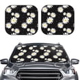 thumbnail image 2 of Goofa Daisies Flowers Pattern 2 Piece Car Windshield Sun Shade Foldable | Front Windshield Shade for Sun, Heat and UV Rays | Sunshade for Car Front Window-Large, 2 of 7