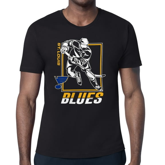 Men's Starter Black St. Louis Blues Player Grid T-Shirt