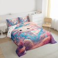 thumbnail image 3 of Castle Fairy Kids Teens Pink Axolotl Bedding Comforter Set 2pcs,Cartoon Sea Salamander Twin Comforter Sets Microfiber,Kawaii Animal Breathable Bedding Set,Ultra Soft Home Decor,Reversible, 3 of 8