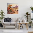thumbnail image 3 of Stupell Industries Cactus Flower Landscape Landscape Painting Gallery Wrapped Canvas Art Print Wall Art, 36 x 36, 3 of 8