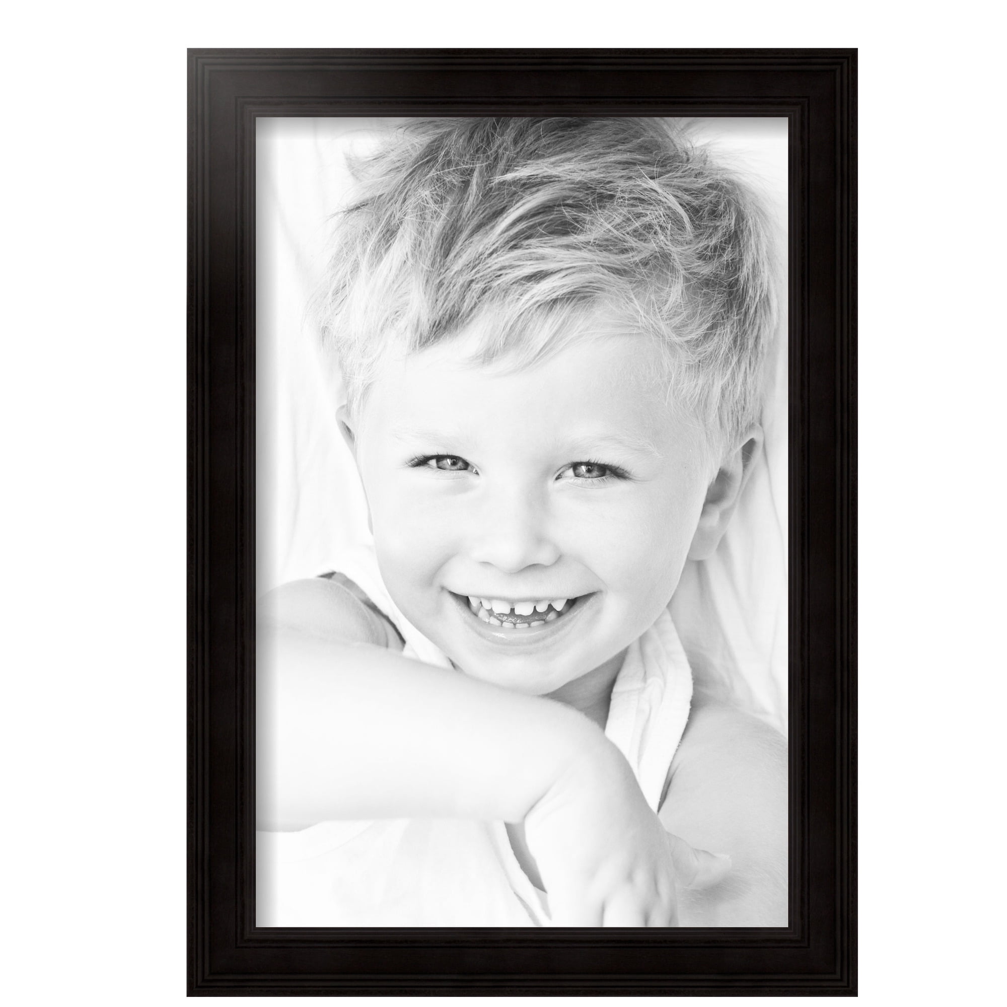 ArtToFrames 12" x 18" Colonial Onyx Picture Frame, 12x18 inch Black MDF Poster Frame (WOM-4386), 3 Pack